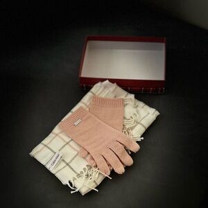 calvin klein scarf and glove set